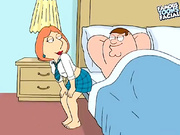 Lois Griffin from Family guy spreads her legs