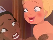 Tiana and Charlotte - lesbian and bisexual toon bitches in action