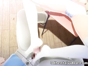 Filthy 3D slut works many hard cocks