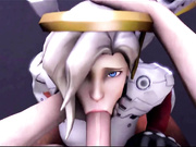 Overwatch - Hardcore deepthroat action with Mercy (support)