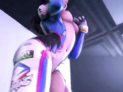 Overwatch - D.Va (tank) comes strips naked