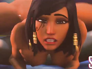 Overwatch - Pharah (Offense) screams out in pleasure, loving the feeling