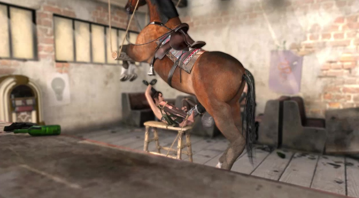 And horse porn lara Lara Croft