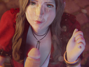 Aerith facial - Original costume - Less cum by Bulging Senpai