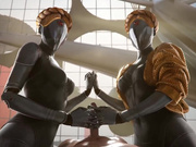 Twins handjob, Atomic Holes Twins from Atomic Heart